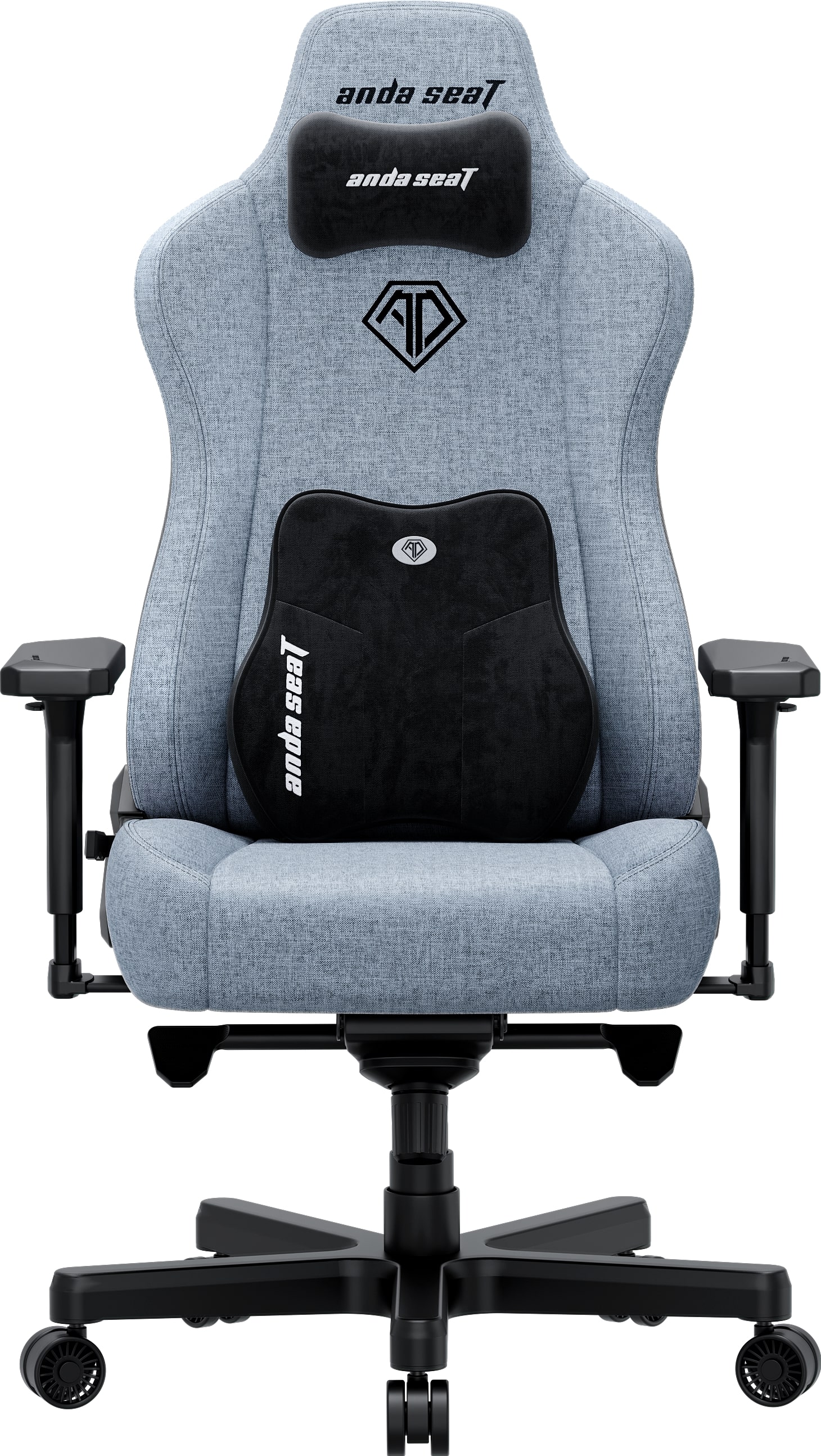 Кресло для геймеров Anda Seat Kaiser 3E XL Gray Blue Fabric (AD23YC-XL-09-T-CF-T01) - Фото 1