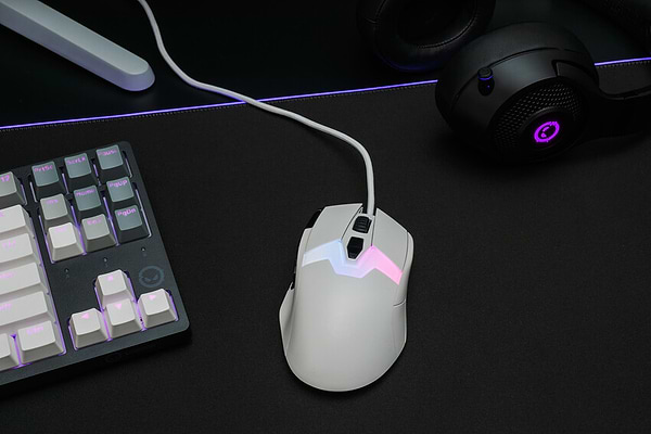 Фото - Мышь проводная игровая Lorgar MSP80 Wired Gaming Mouse Pro White (LRG-MSP80-WH)