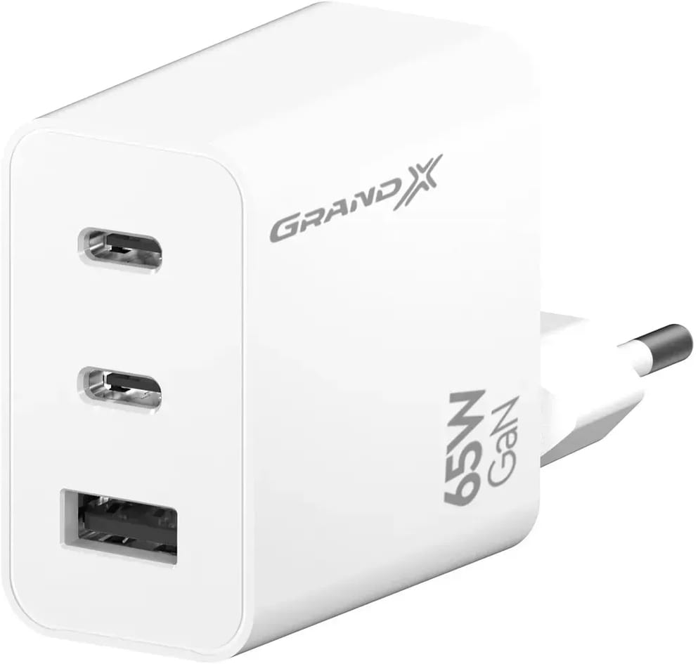Сетевое зарядное устройство Grand-X CH-990W USB+2xTypeC 65W Fast Сharge PD3.0, QС4.0, AFC, SCP, FCP 1 (3000001627012)