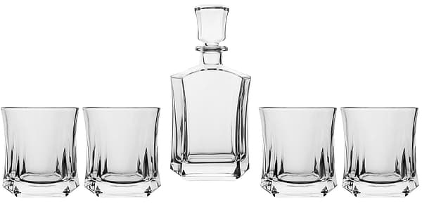 Фото - Набір склянок для віскі Versailles Madrid 5 пр. 750 мл (VSC-3750)