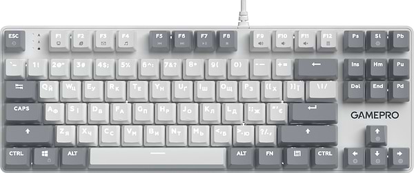 Фото - Клавіатура дротова GamePro Genesis Metallic Outemu Red Swithes USB White (MK110W)