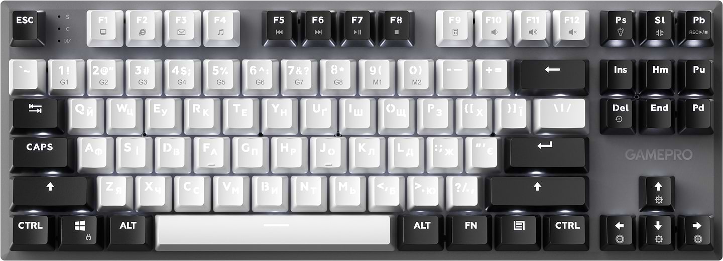 Купити Клавіатура дротова GamePro Genesis Joker Outemu Red Swithes USB Gray (MK124G) - Фото 1 Клавіатура дротова GamePro Genesis Joker Outemu Red Swithes USB Gray (MK124G) - Фото 1