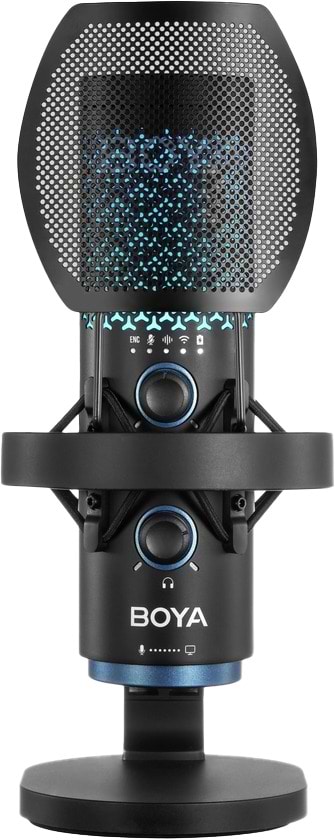 Микрофон для компьютера беспроводной Boya K5-02 RGB Black - Фото 1