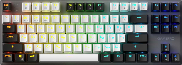 Фото - Клавиатура беспроводная игровая GamePro Genesis Joker Pro 87% Wireless/Bluetooth/USB Gray (MK124G Pro)