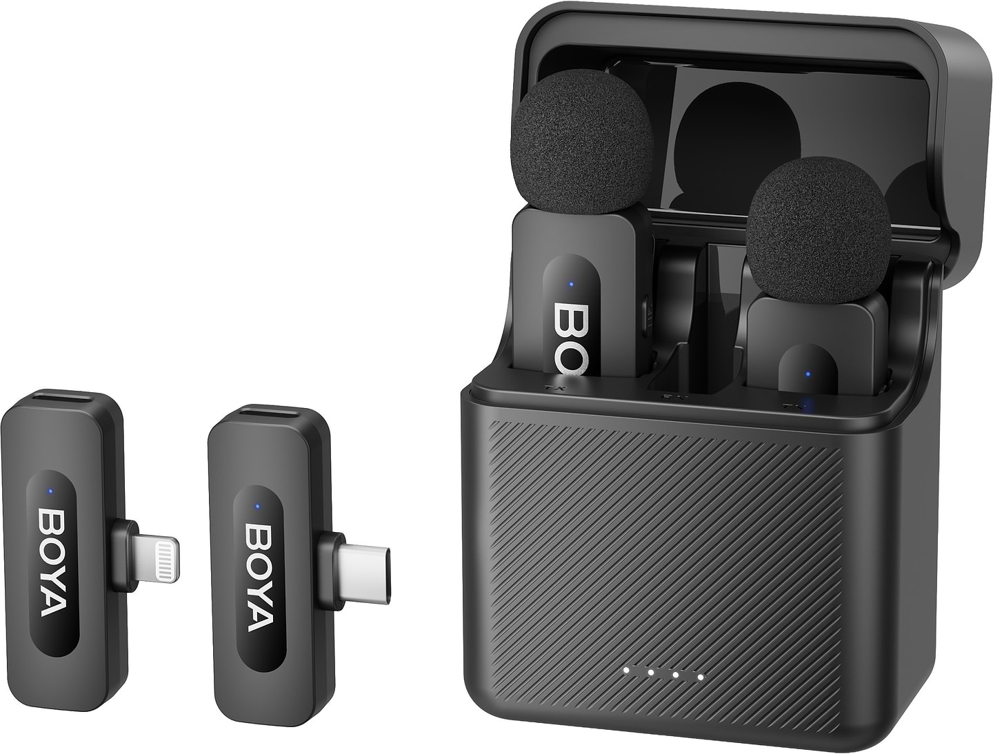 Микрофон для смартфона Boya BY-V3 combo Type-C/Lightning Black