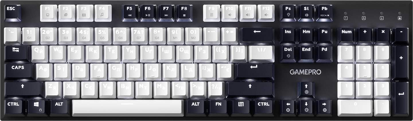 Купити Клавіатура дротова ігрова GamePro Genesis Metallic Outemu Red Swithes USB Black (MK144B) - Фото 1 Клавіатура дротова ігрова GamePro Genesis Metallic Outemu Red Swithes USB Black (MK144B) - Фото 1