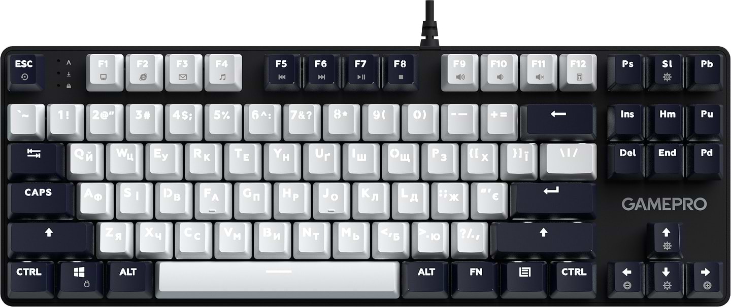 Клавіатура дротова GamePro Genesis Metallic Outemu Red Swithes USB Black (MK110B) - Фото 1