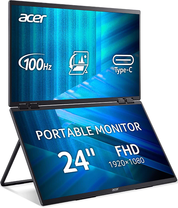 Фото - Монитор Acer Dual Portable PD243YEbmiuux (UM.QP3EE.E01) Фото - Монитор Acer Dual Portable PD243YEbmiuux (UM.QP3EE.E01)