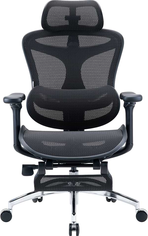 Фото - Крісло офісне Sihoo DORO C300L Mesh Black with footrest (DORO-C300L-A3-101-JT)