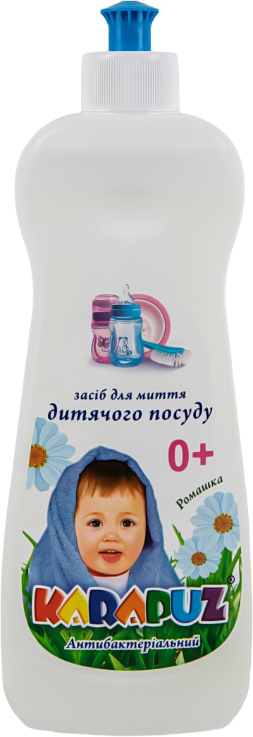 Засіб для ручного миття посуду Карапуз Ромашка, 0,5 л - Фото 1