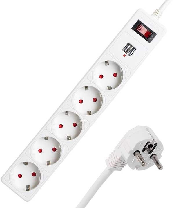 Фото - Сетевой фильтр Logan SFWU5-3 белый