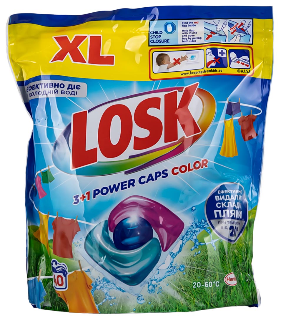 Фото - Капсули для прання Losk трио.Колор 40 шт Фото - Капсули для прання Losk трио.Колор 40 шт