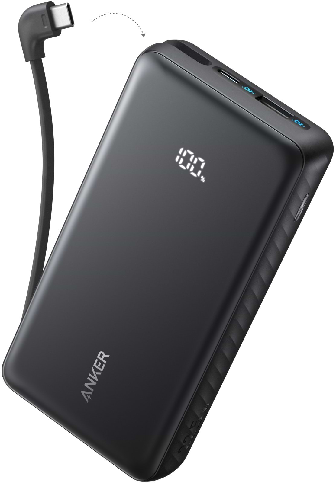 Батарея мобильная Anker 20000 mAh 22.5W Built-In USB-C Cable Black (A110EH11)
