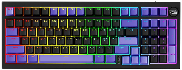 Фото - Клавіатура бездротова ігрова Proove Gaming Slicker Special Edition (Ukraine Layout) black/purple (WKSLSE022401)