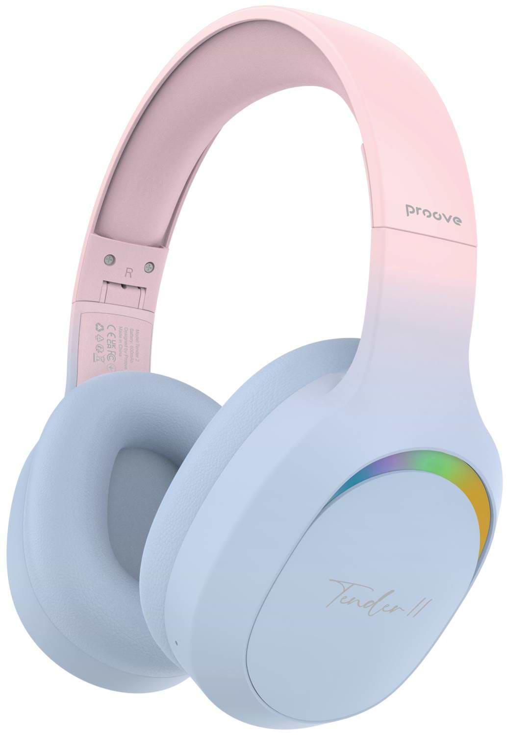 Навушники накладні бездротові Proove Tender 2 (APP) blue/pink (HPTR2001AP08)
