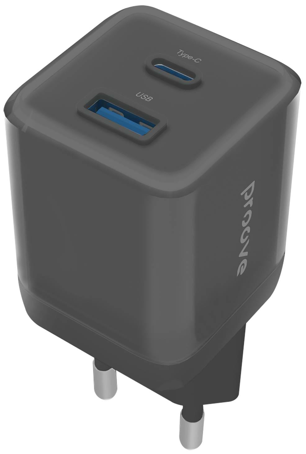 Мережевий зарядний пристрій Proove Pure GaN Plus 30W Type-C + USB black (WCPU30111201)