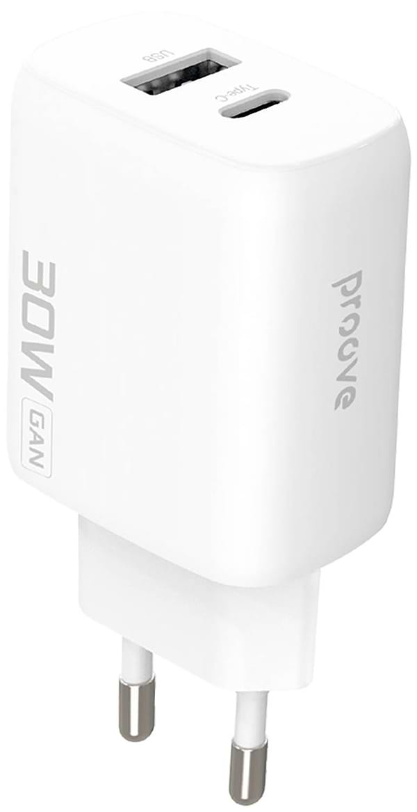 Фото - Сетевое зарядное устройство Proove Silicone Power 2 30W Type-C + USB White (WCSP23110002)