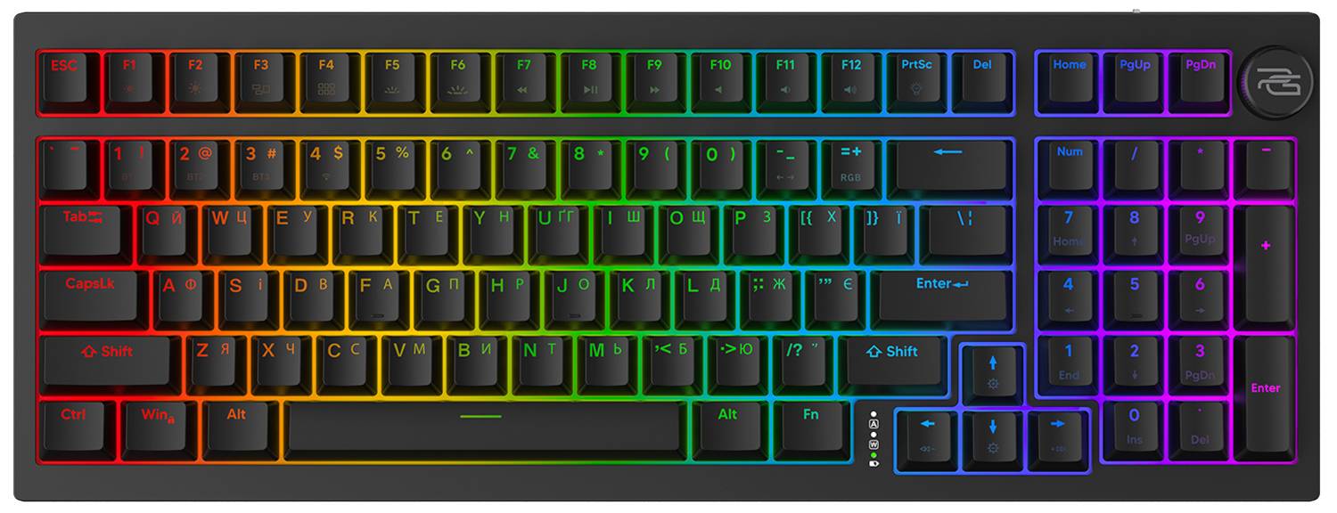 Клавиатура беспроводная игровая Proove Gaming Slicker (Ukraine Layout) Black (WKSL00022401)