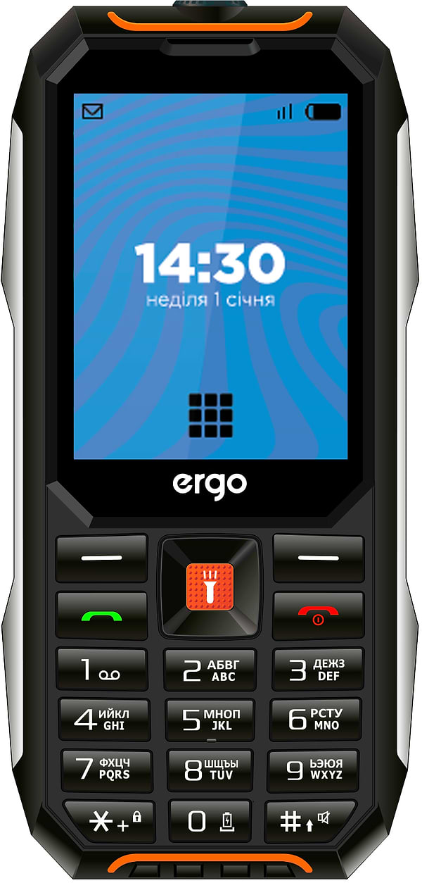 Фото - Мобільний телефон Ergo E283 Dual Sim Black Orange