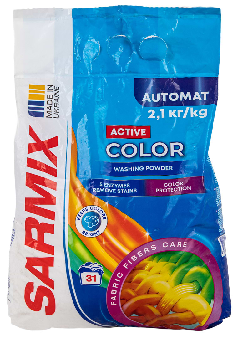 Стиральный порошок SARMIX Active Color 2,1 кг
