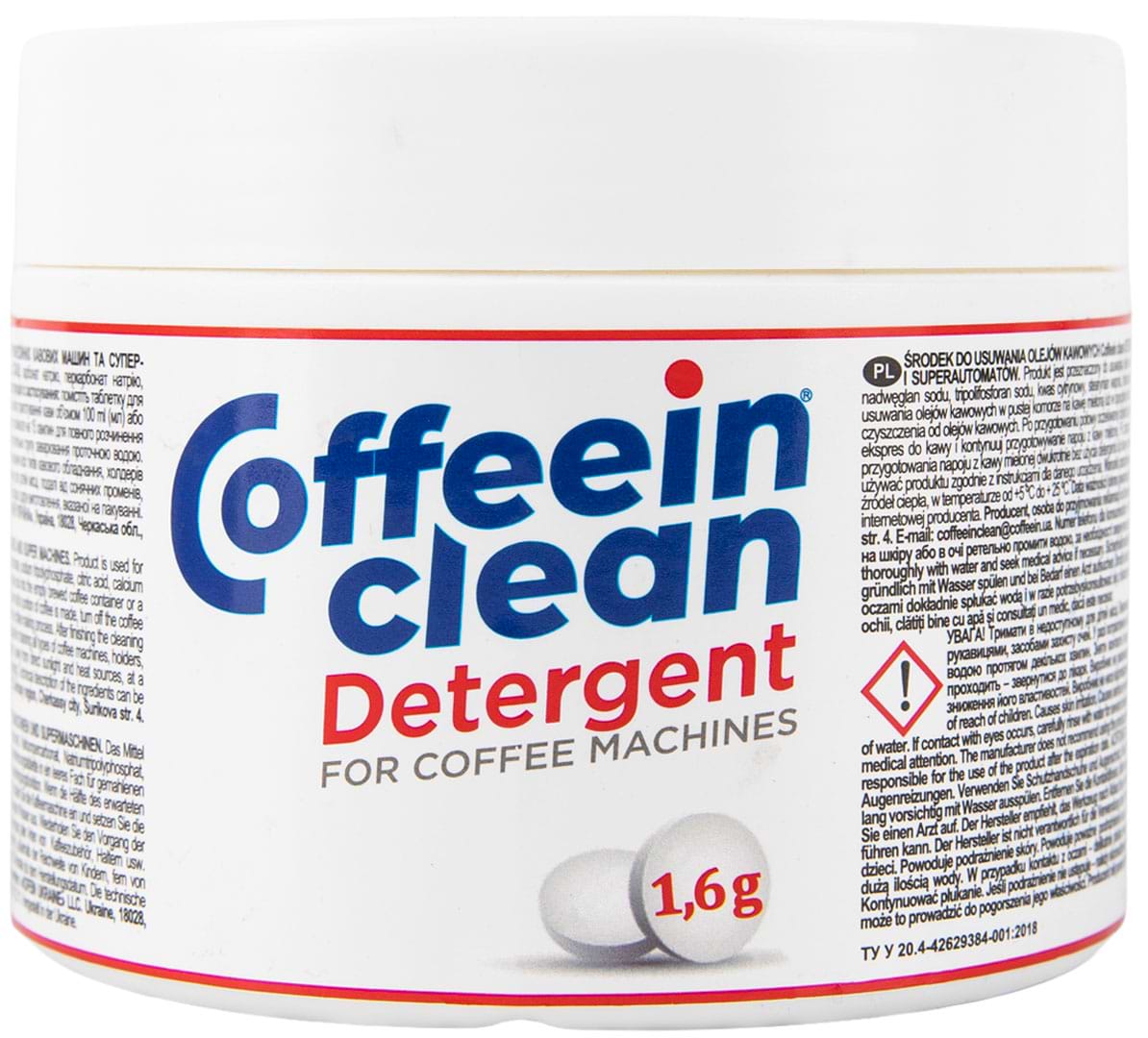 Таблетки для удаления масляного налета Coffeein clean Detergent таблетка 1,6g 170 г