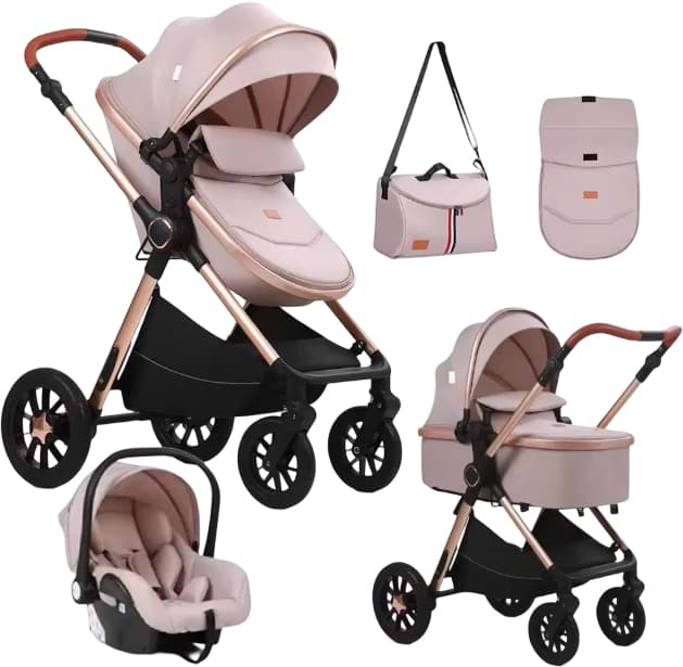 Коляска універсальна 2 в 1 Kidilo H2D (Khaki Beige) - Фото 1