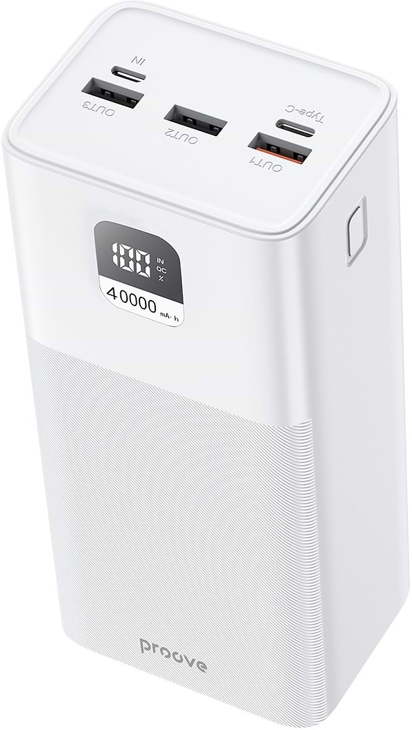 Фото - Батарея мобильная Proove Giant 100W 40000mAh white (2001001957629)