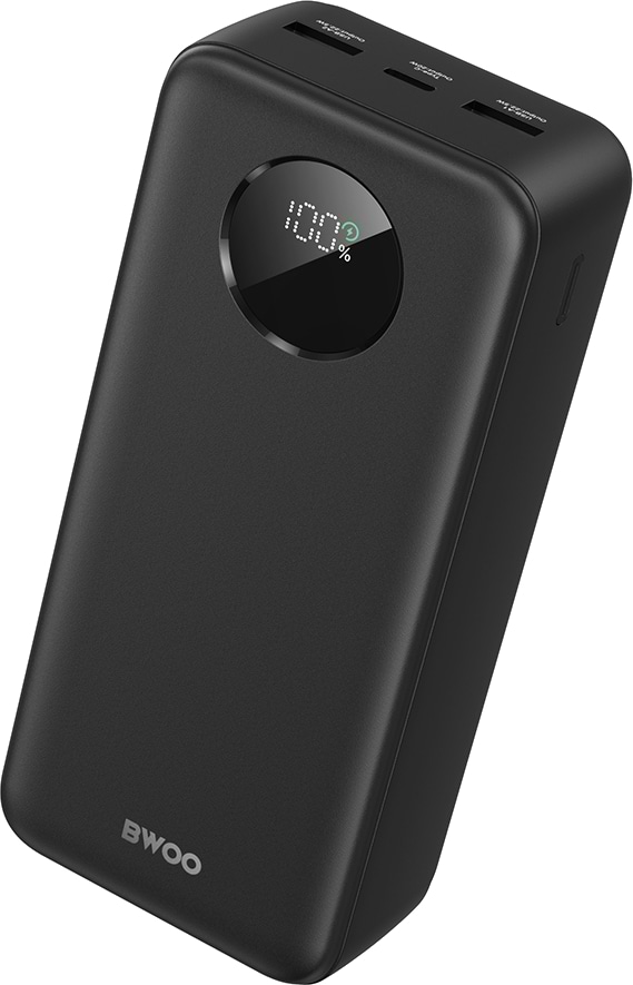 Купить Батарея мобильная BWOO 22,5W 30000 mAh power bank with LCD screen, black\white (BO-P64) - Фото 1 Батарея мобильная BWOO 22,5W 30000 mAh power bank with LCD screen, black\white (BO-P64) - Фото 1