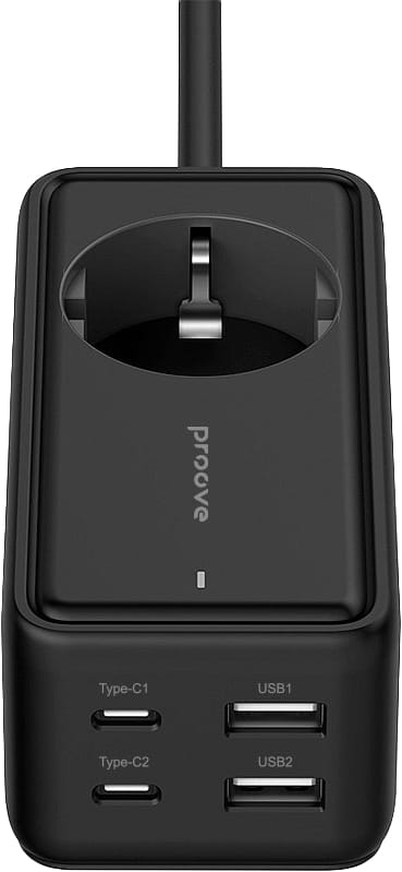 Фото - Мережевий фільтр Proove Power Strip Homester PD-03 1AC 65W 2 Type-C + 2USB Black (479280001)