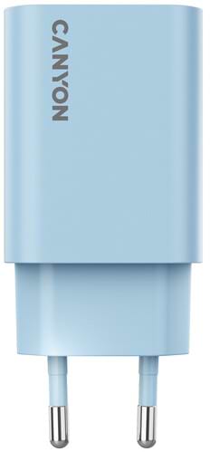 Фото - Сетевое зарядное устройство Canyon OnCharge 30CL 1xPD Type-C 30W Light Blue (CNE-CHA30CLLBL)