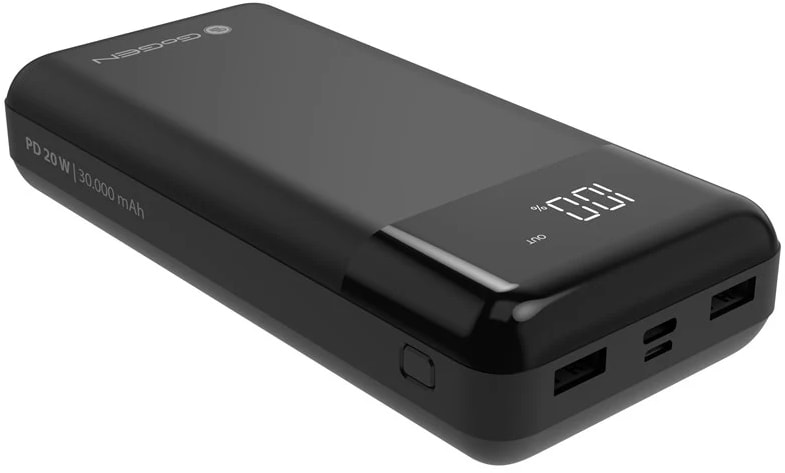 Батарея мобільна Gogen Powerbank 30000 mAh PD 20W (GOGPB300001B)