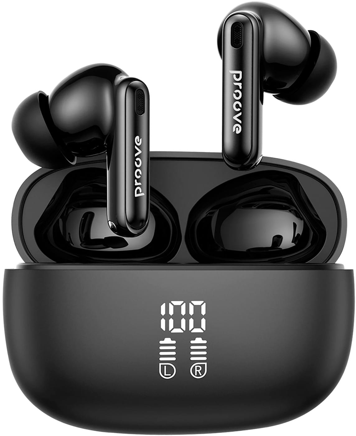 Навушники вкладиші бездротові TWS Proove Intro Pro TWS with ANC (APP) obsidian black (TWIP0001AP15) - Фото 1