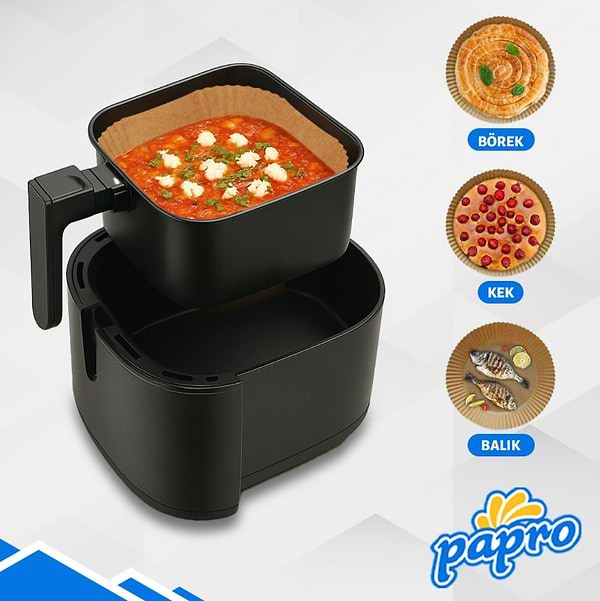 Фото - Пергамент для аэрогриля Papro 16(20)х4.5 см 50 шт. (квадрат №16)