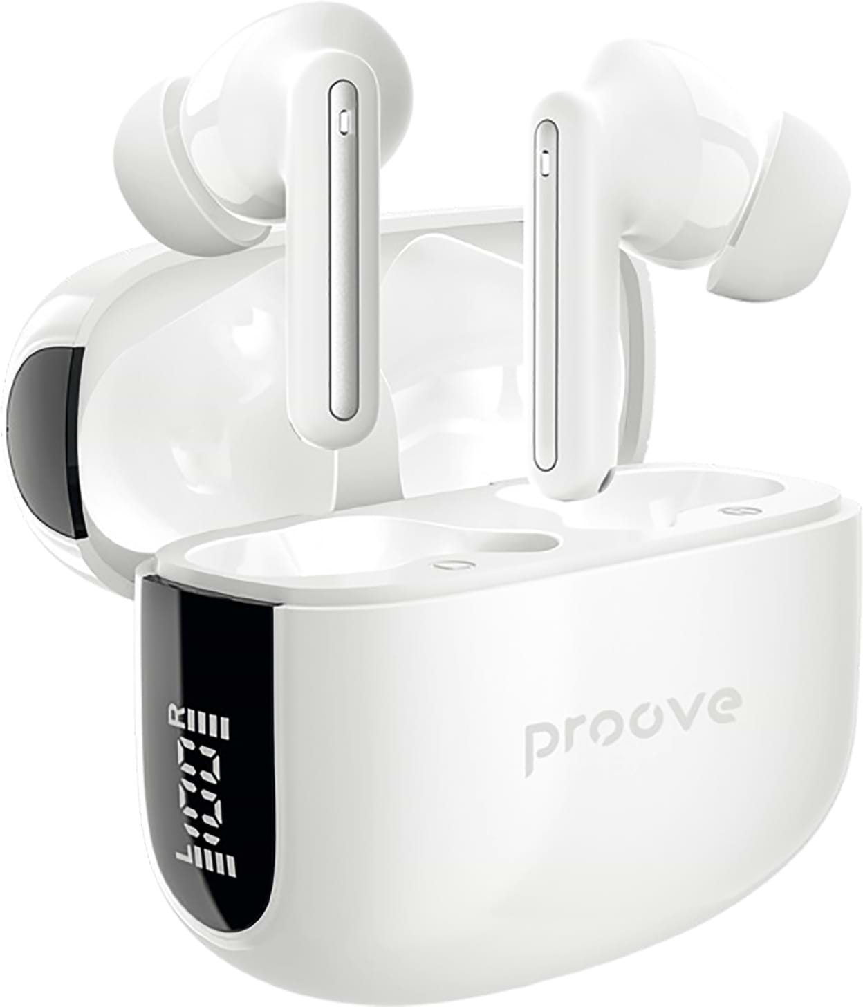 Наушники вкладыши беспроводные TWS Proove Tempo TWS with ANC (APP) white (TWTM0001AP02)