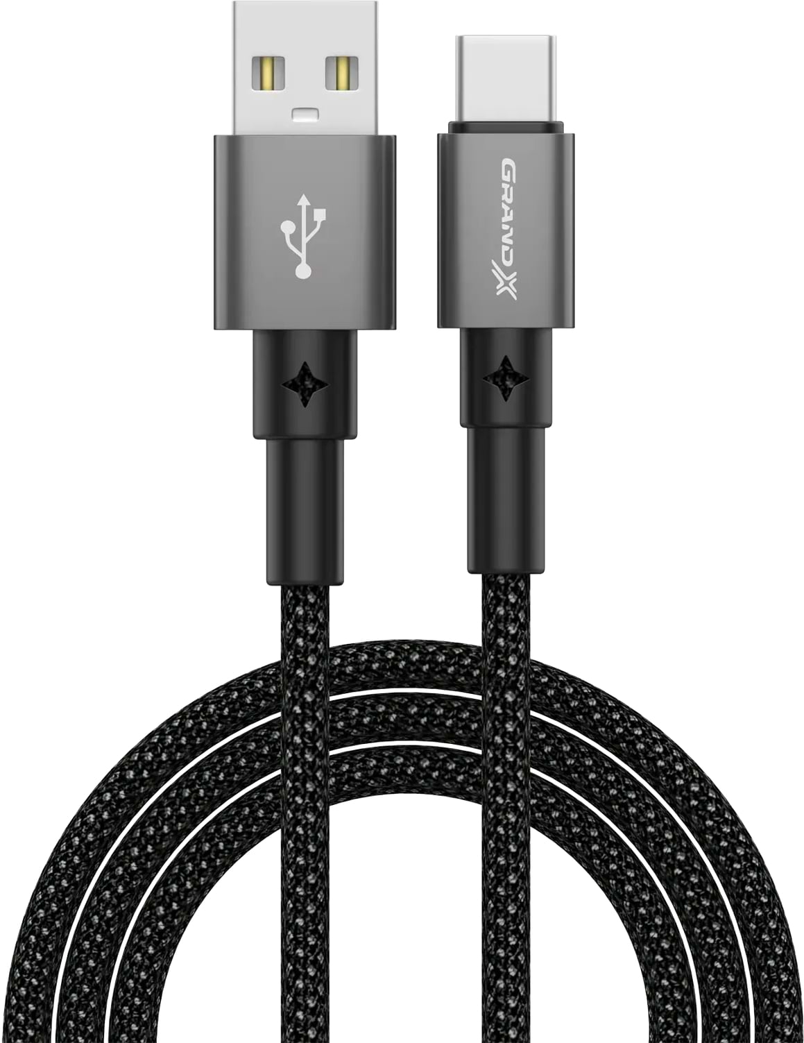 Кабель синхронизации данных Grand-X PC-08B 3A, 1m нейлон (3000001619017) - Фото 1