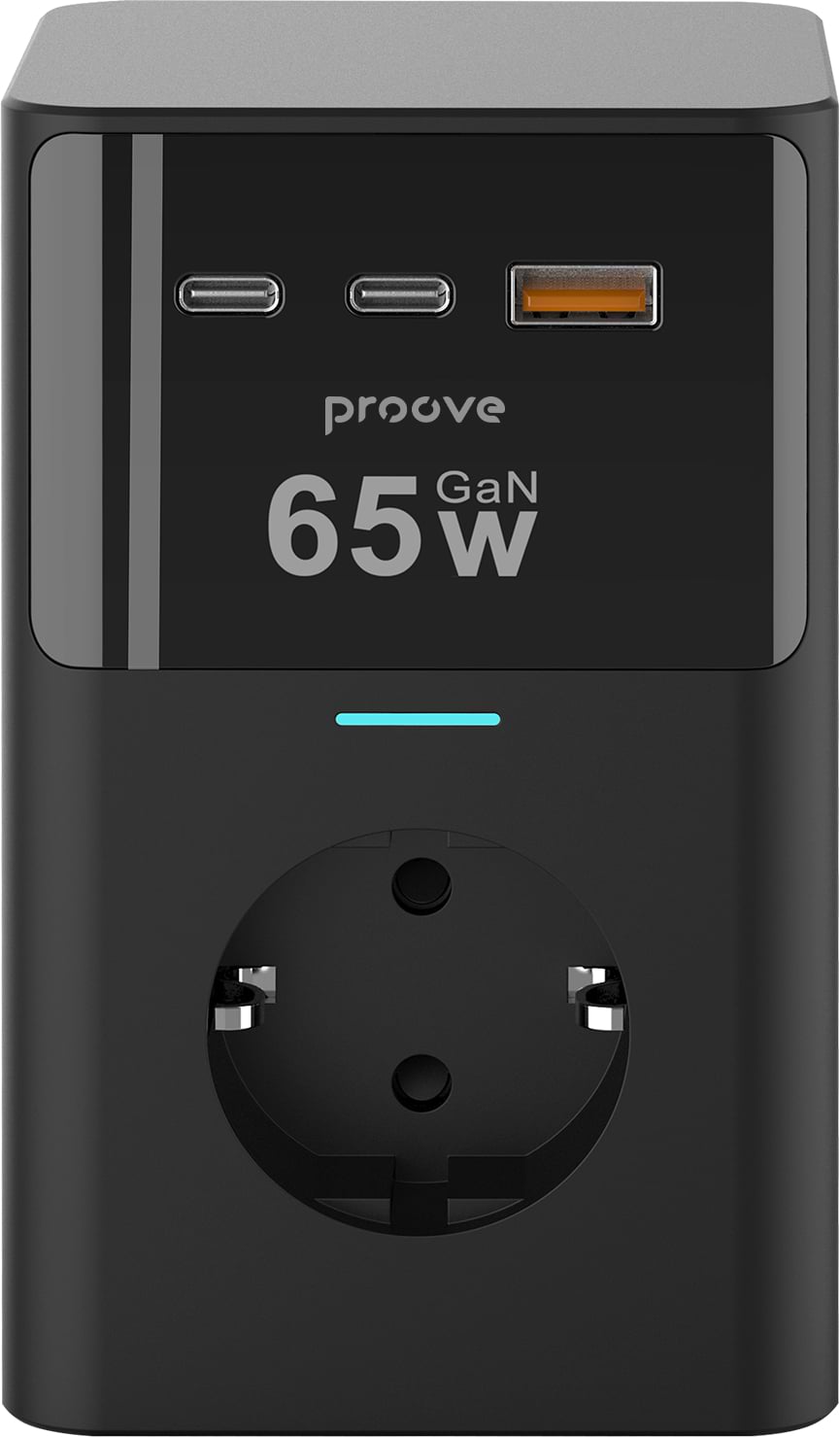 Мережевий зарядний пристрій Proove Power Cube 65W (3xAC + 2xType-C + 1xUSB) 1.5m black (PSPC36801201)