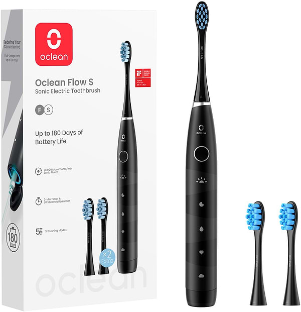 Фото - Зубна щітка електрична Oclean Flow S Electric Toothbrush Black (6970810557343)