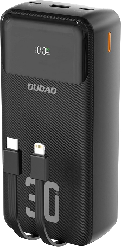 Батарея мобильная Dudao K15MAX 30000mAh PD 22.5W Black (6976625333783)