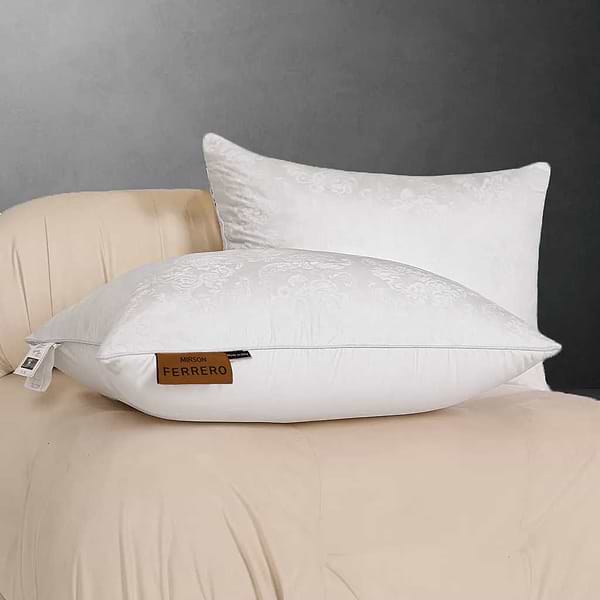 Фото - Подушка стандартна MirSon №15-83 Ferrero Бавовна White середня 50х70 (2200011167442)