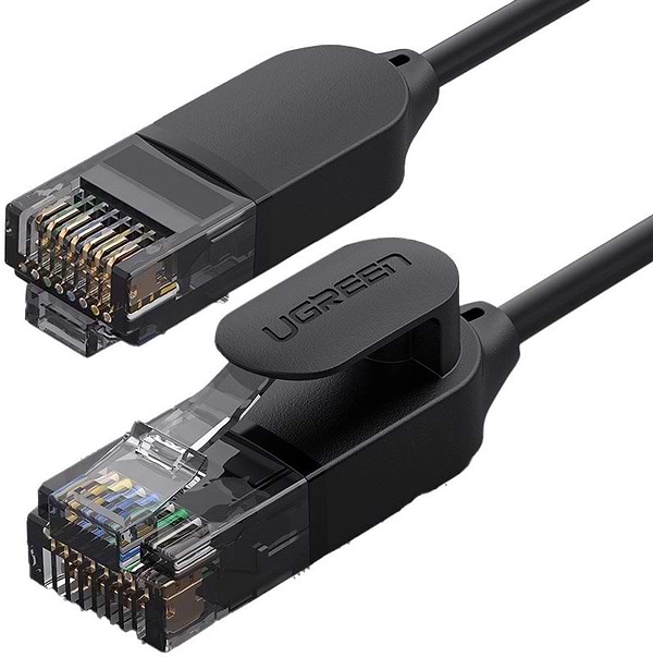 Фото - Кабель патч-корд UGREEN NW122 CAT 6A Pure Copper Ethernet Cable OD2.8 0.5m Black (70331)