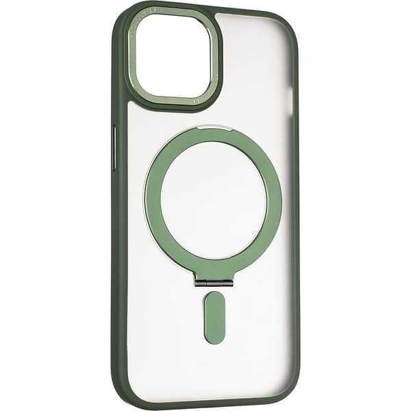 Фото - Чохол для смартфону Gelius Bumper Case MagSafe Stand for iPhone 15 Green (94470)
