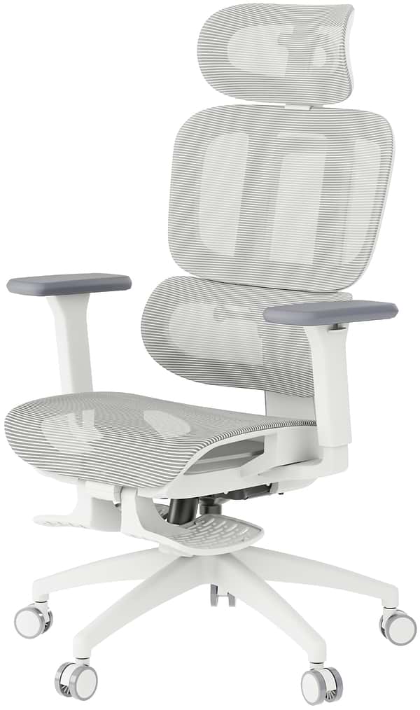 Фото - Кресло офисное OfficePro Skyline Footrest (OC750-W-LG-LG) White/Light Gray