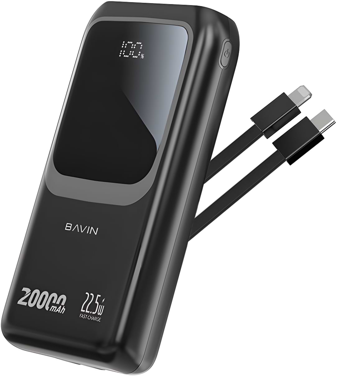 Батарея мобільна Bavin PC1030S 20000 mAh FAST CHARGING 22.5W Black (Y-PC1030S BK) - Фото 1
