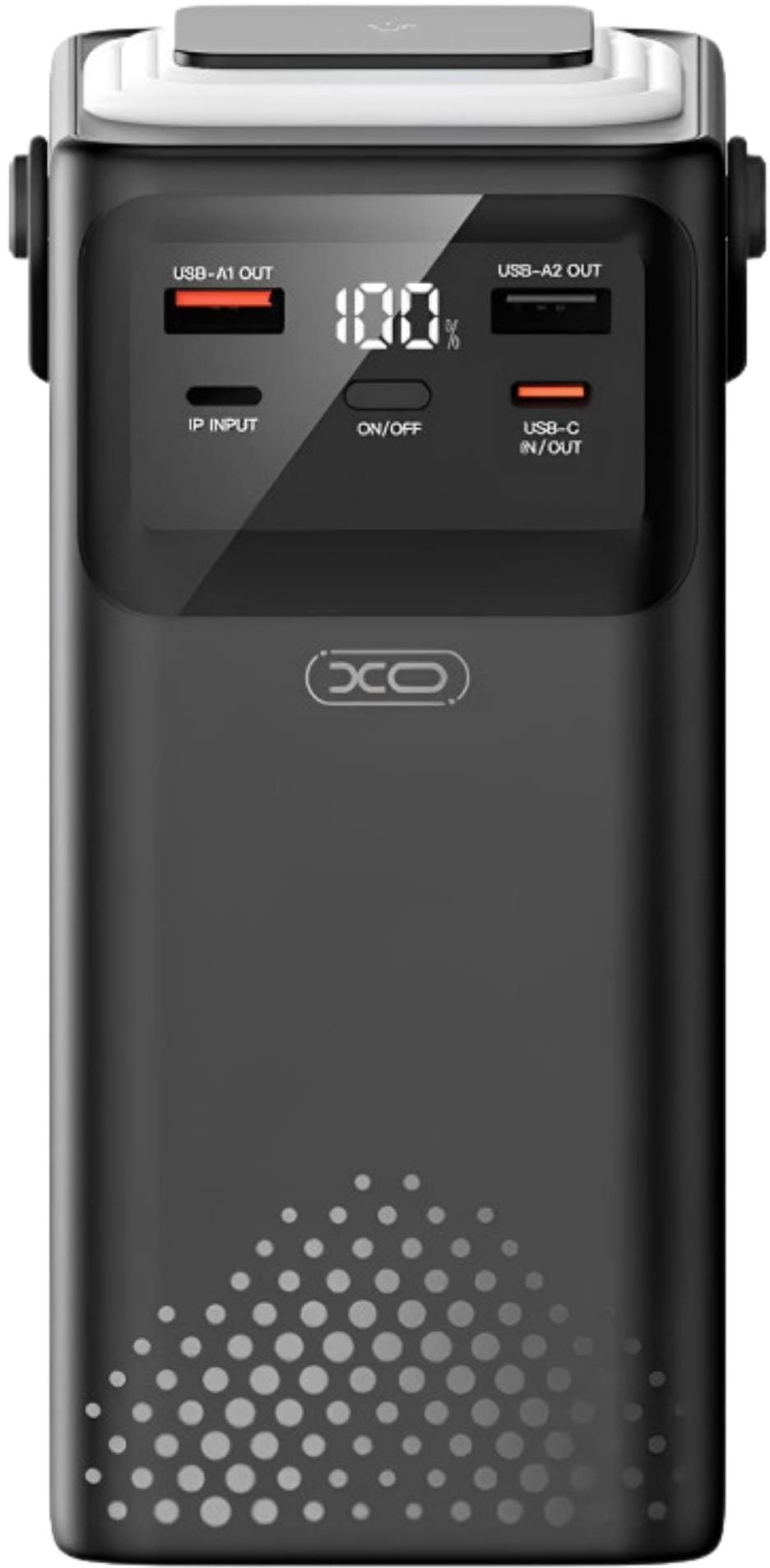 Батарея мобильная XO PR287 PD20W/QC22.5W Four Built-in Cables + LED Display & Flashlight 80000 mAh Black