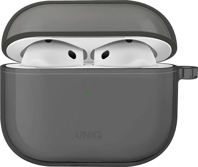 Чохол для навушників Uniq Glase AirPods 4 Glossy smoke (8886463691663)