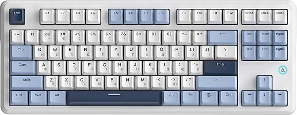 Фото - Клавиатура проводная игровая Ajazz AK870 V2 Flying Fish Switch White USB-C (AK870-V2-FF-BWB)