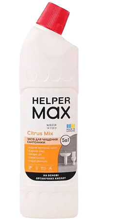 Засіб для чищення унітазу Helper Max Цитрусовий мікс Citrus Mix 1 л (4820183973016)