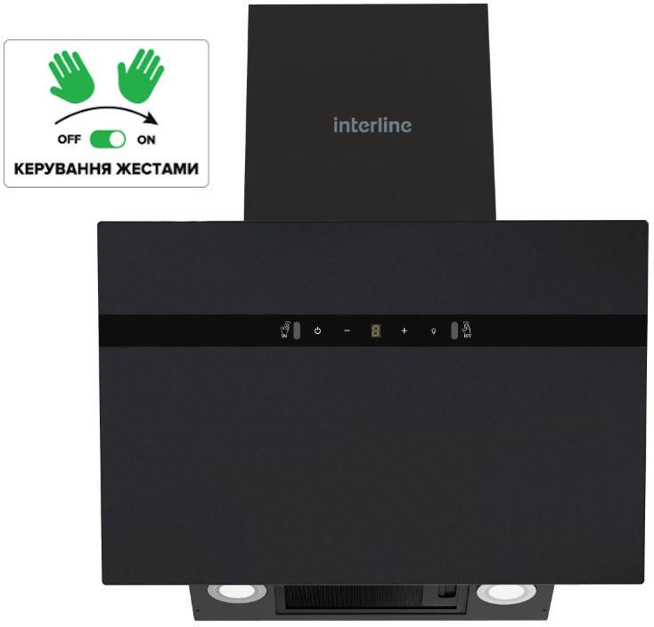 Фото - Витяжка декоративна Interline FLOW MATT BL A/60/GL/M