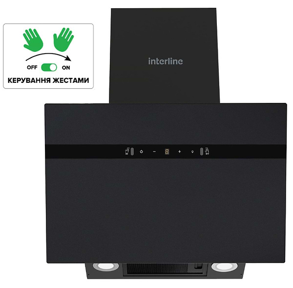 Фото - Витяжка декоративна Interline FLOW MATT BL A/60/GL/M