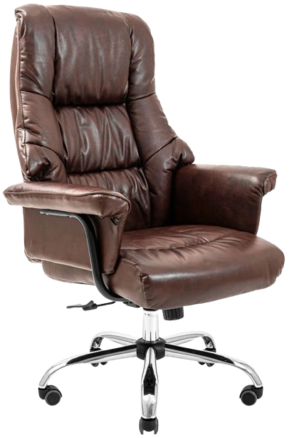 Фото - Кресло офисное Richman Конгресс Хром M-2 Широкий (Anyfix Wide) Кожа Люкс Коричневая